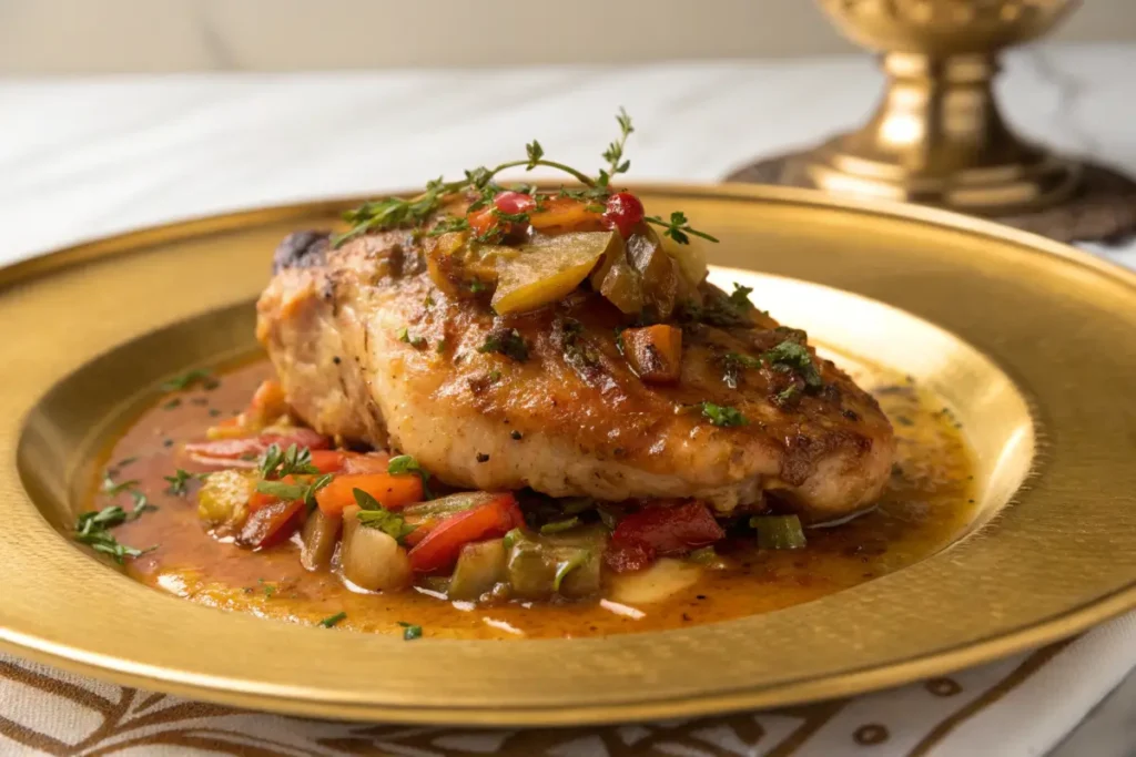 What sides go with smothered chicken?: grilled vegetables, quinoa, and fresh salad for a lighter meal.